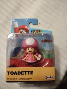 Nintendo Super Mario Pink Toadette 2.5" Figure Jakks 2022, Hard to Find - Picture 1 of 5