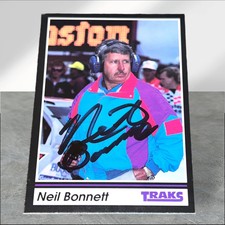 Neil Bonnett WINSTON CUP NASCAR 75 Greatest autographed Vintage card 1991 TRAKS