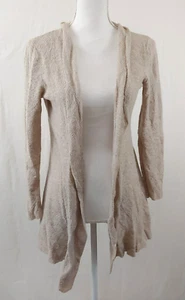 Eileen Fisher Damen Pullover Strickjacke klein beige vorne offen Wolle Langarm - Bild 1 von 5