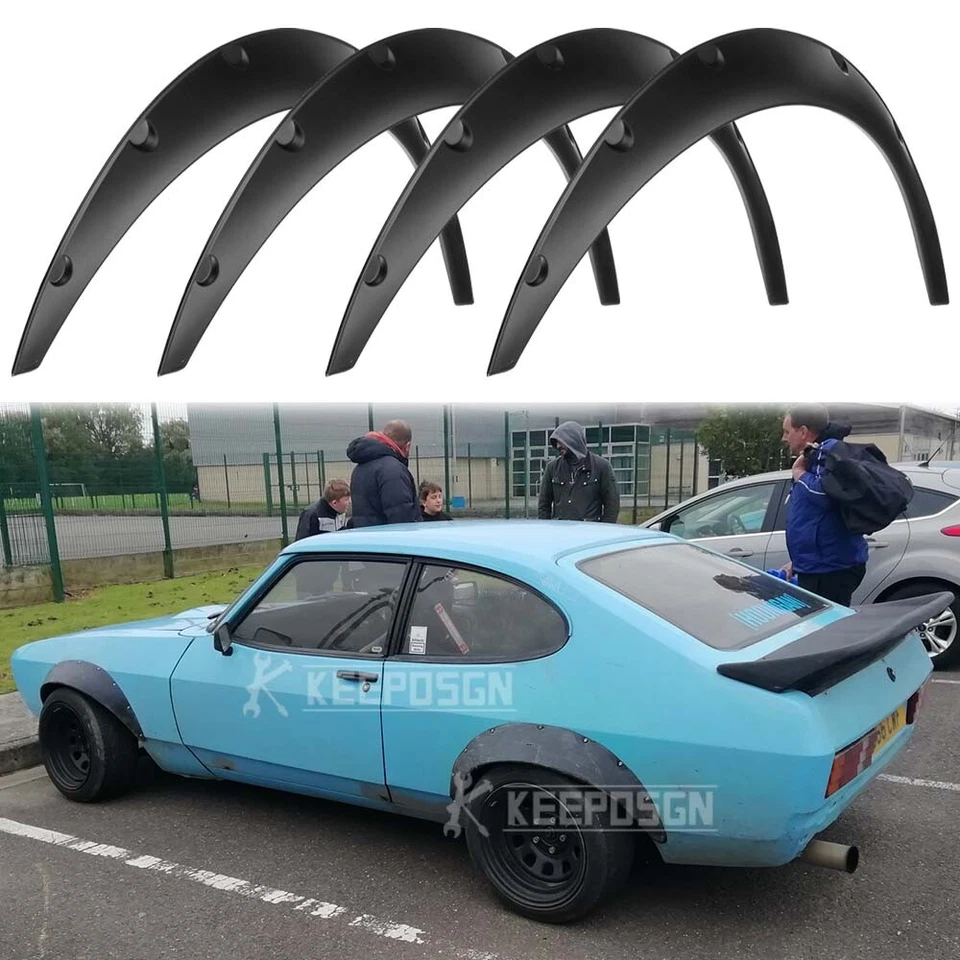 Kit de carrocería extra ancha con arcos de rueda de guardabarros negros de 4,5" para Datsun 610 710 810 Foto 1 de 4