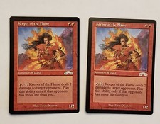 Awesome Magic the Gathering MTG Exodus Keeper of the Flame x2 nm/mint English