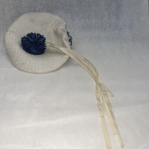 Vintage CINDERELLA New York Girls' Hat Headpiece White Blue - Picture 1 of 12