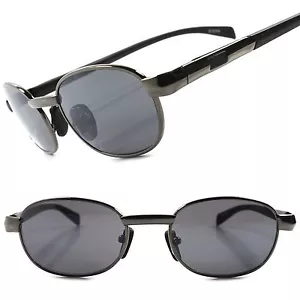 Klassische Vintage Retro altmodische Indie Herren stilvolle ovale Hipster Sonnenbrille - Bild 1 von 4