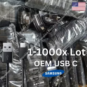 Wholesale Bulk USB Type C Cable For Samsung S10 S9 N8 Fast Charger Charging Cord - Picture 1 of 12