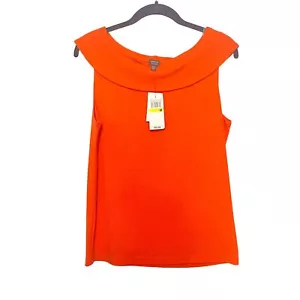 Rafaella Boatneck Knit Top Panama Orange Women’s Size Medium NWT - Picture 1 of 9