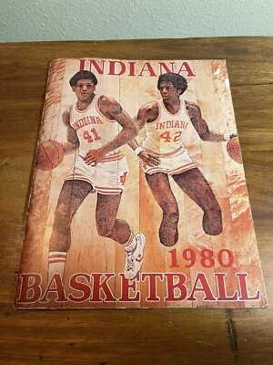 Indiana Hoosiers Basketball 1980-81 Program NCAA Champs Auto Bobby Bob Knight - Image 1 of 4