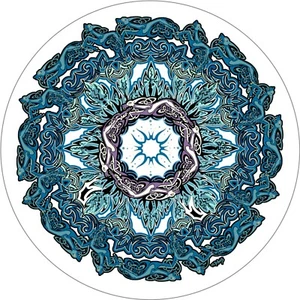 Celtic Blue & Teal Mandala Spare Tire Cover All Sizes-back up camera option - Picture 1 of 6