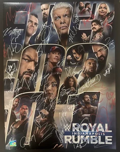 Póster 20x24 firmado WWE ROYAL RUMBLE 2025 JSA OWENS, ZAYN, LIV, TIFFY, BELAIR 46+ - Imagen 1 de 8