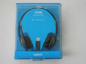 Logitech H340 USB Computer Headset Digital Sound Quality Noise Canceling Mic New - Picture 1 of 6