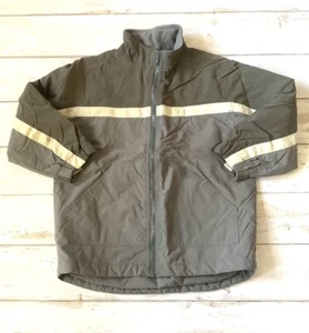 Boys 10/12 Waterproof Quilted Jacket Fleece Zip Up Coat Kids Burlington Gray - Picture 1 of 4