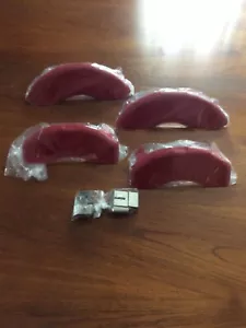 2007-2013 GMC Sierra 1500 Truck Front + Rear Red MGP Brake Disc Caliper Covers - Picture 1 of 4