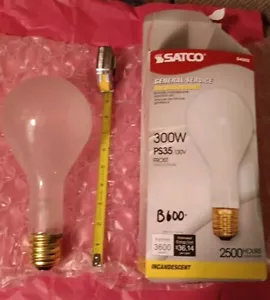 1 Satco 300W PS35 130V Mogul (Large) Base Frosted Bulb - Picture 1 of 4