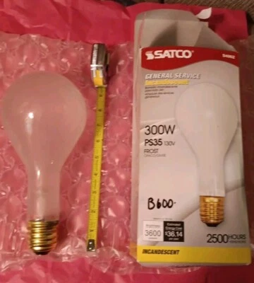 1 Satco 300W PS35 130V Mogul (Large) Base Frosted Bulb - Image 1 of 4