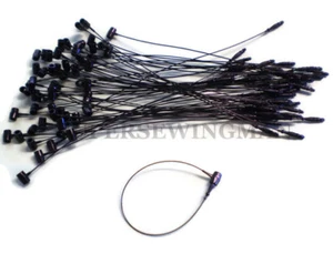 5" 500 pcs BLACK SNAP LOCK PINS SECURITY LOOP PLASTIC TAG FASTENERS - Picture 1 of 1