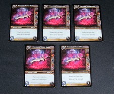 Lot of (5) World of Warcraft WoW TCG Eternium Runed Blade Crafting - Weapon Epic