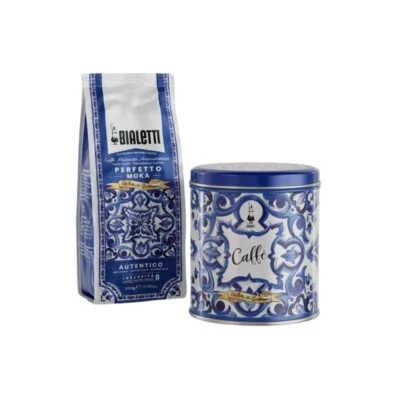 Bialetti Dolce & Gabbana Blue Mediterranean Perfetto Moka Ground Coffee Gift Tin - image 1 of 4