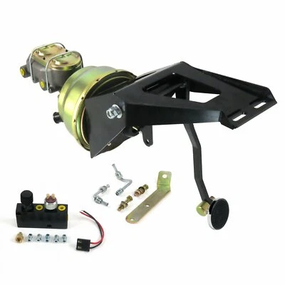 55-59 Chevy Truck FW 8 Dual Brake Pedal kit Adj Disk/Disk3in Chr Pad rat rod - Image 1 of 4