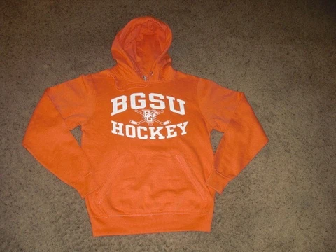 BOWLING GREEN HOCKEY orange Hoodie Sweatshirt men's Small Cover