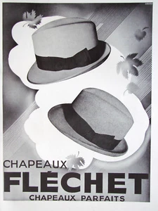 PUBLICITÉ DE PRESSE 1935 CHAPEAUX FLÉCHET CHAPEAUX PARFAIT - ADVERTISING - Imagen 1 de 1