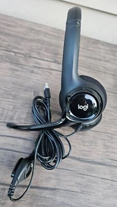Logitech H390 USB Headset Black A00086 A3 - Imagen 1 de 5