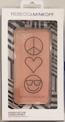 Rebecca Minkoff Double Up Case for iPhone 6 / 6S / 7/8 / SE 2 - Peace/Love/Smile - Image 1 of 3