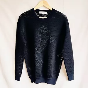 Maglione maglione maglia sportivo in neoprene Stella McCartney taglia 8 cavallo - Foto 1 di 10