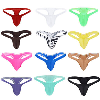 Sexy Men's Low Rise Bulge Pouch G-String Thongs Bikini Briefs Lingerie Underwear • 4.03€