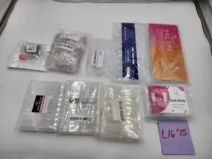 Clear False Nails Tips Full Cover Nails Salon DIY Fake Manicure Variety Lot - Picture 1 of 11