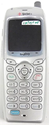 Sanyo SCP-4900 - Silver and Gray ( Sprint ) Cellular Candybar Phone - Untested - Image 1 of 2
