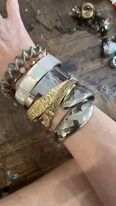 LOT OF 7 Bangle Bracelets, Kate Spade, ANSON, Mother OfPearl Inlay, Etc - Picture 1 of 8
