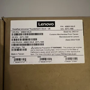Lenovo ThinkPad Universal Thunderbolt 4 Docking Station 40B00135US Dock - Afbeelding 1 van 1