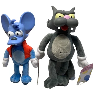 The Simpsons Itchy & Scratchy Plush Wave 2 Jakks Pacific Cat Mouse Plush 11 inch - Picture 1 of 9