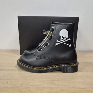 Dr Martens X Mastermind World Skull 1460 Black Leather Rare Boots Size Uk 5 - Picture 1 of 9