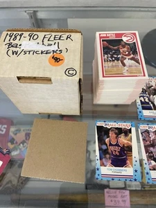 1989-90 Fleer Basketball Komplettsatz mit 11 Stickern Karten 1-168 Nmt - Bild 1 von 6