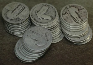 US Silver Standing Liberty Quarters Full Roll of 40 Coins 90% Silver - Picture 1 of 1