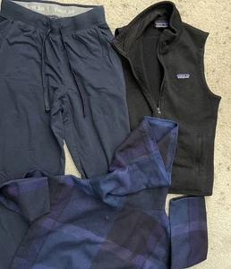 3 Lot Patagonia Better Sweater Womens S Jacket Vest Porter + Ash Sweatpants - Picture 1 of 16