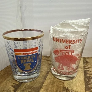 Bicchiere da whisky vintage Arkansas Razorbacks con ciotola Liberty 2016 vetro - Foto 1 di 2
