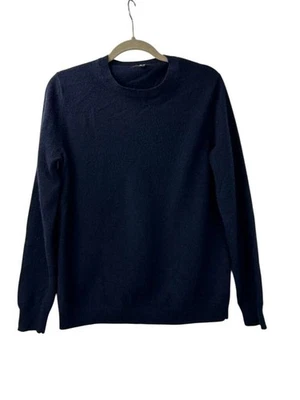 Uniqlo Women's Size XL 100% Cashmere Crew Neck Sweater Navy Blue Long Sleeve - Image 1 of 4