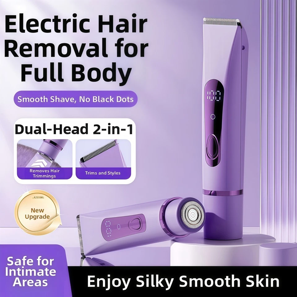 Romántica ZKZT888-115 🌸 Recortadora de pelo corporal eléctrica, afeitadora de área privada femenina Foto 1 de 4