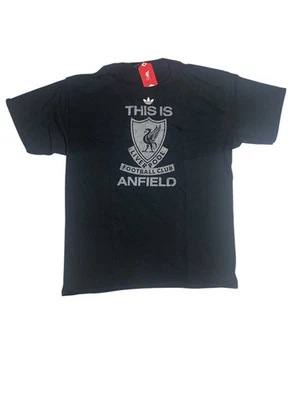 Authentic adidas LIVERPOOL FC T SHIRT, YOUTH XLARGE. NEW/TAG, BLACK - Image 1 of 2