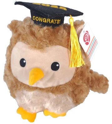 American Greetings 2025 Graduation Owl Plush Soft Stuffed Animal Toy Hat Tassel - Image 1 of 4