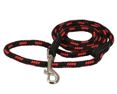 6ft Long Braided Rope Dog Leash Red with Black for Walking Training XSmall - Image 1 of 3