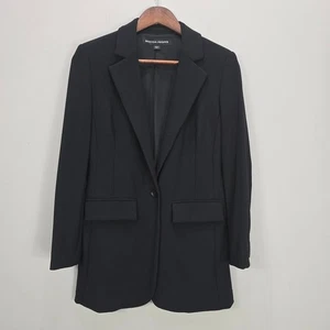 Boston Proper Beyond Travel Blazer Jacket 4 Black Boyfriend Stretch Career - Picture 1 of 10