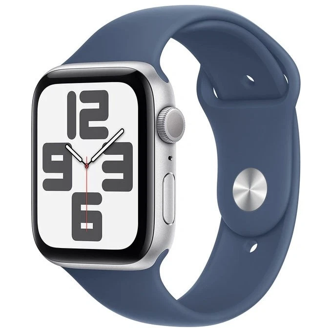 Apple Watch SE GPS 44mm Cassa in Alluminio Color Argento con Denim Sport Band -  - Immagine 1 di 1