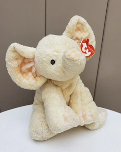 Ty Pluffies P'Nut gelber Elefant Plüsch Gingham karierte Ohren 2006 - Bild 1 von 6