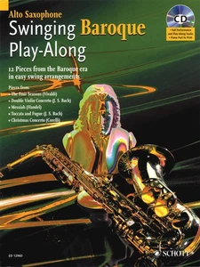 Swinging Baroque for Alto Sax Solo Jazz Classical Sheet Music Play-Along Book CD - Picture 1 of 1