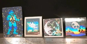 Vintage Sticker Lot 3D Holographic TMNT Hallmark Rainbow Brite Mix Lot Of 4 - Picture 1 of 8