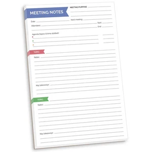 bloom daily planners Planning Pad, 6" x 9", Double Sided Meeting Notes, Neutral - Foto 1 di 10