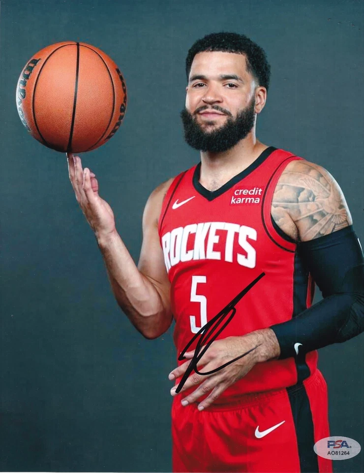 FRED VANVLEET signed (HOUSTON ROCKETS) basketball 8X10 photo PSA/DNA AO81264 - Image 1 of 1