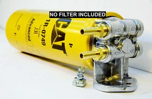Cummins for 1R-0749 Super HD Diesel Remote 1 Micron Fuel Filter Mount 3/8" - Picture 1 of 5